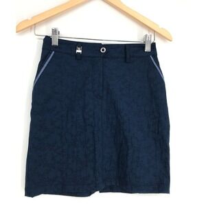 Chervo Sports Ladies Golf Tennis Skirt blue Print US 2 With Pockets‎